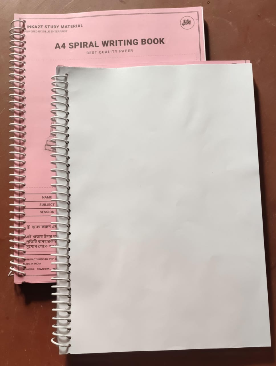 A4 SPIRAL WRITING NOTE BOOK (100 SHEETS)